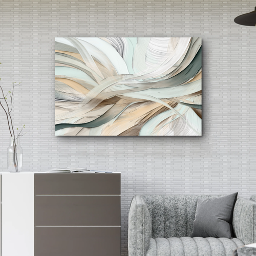 Tableau abstrait Ondes Élégantes
