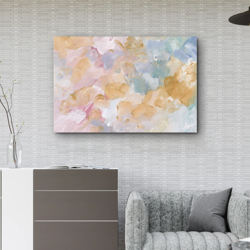 Tableau abstrait Nuances Pastel – Douceur & Élégance