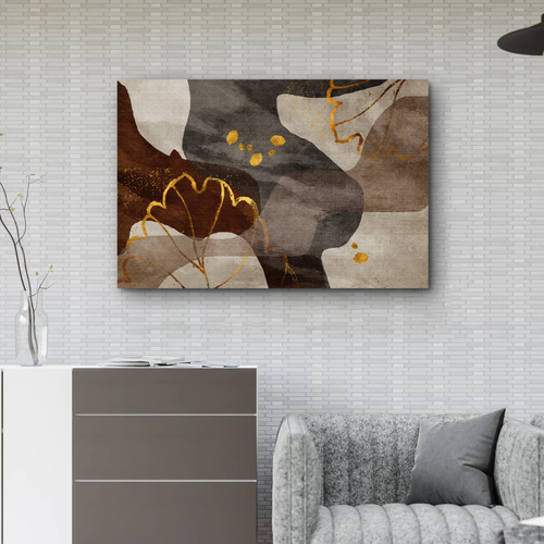Tableau abstrait Terre Précieuse
